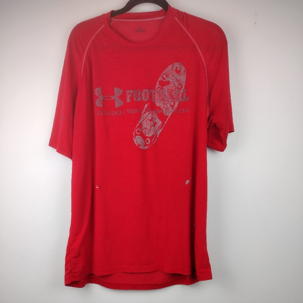 Hurley Red Football Short Sleeve Tee Shirt